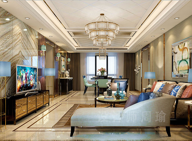 果冻传媒做爱动态图世纪江尚三室两厅168平装修设计效果欣赏